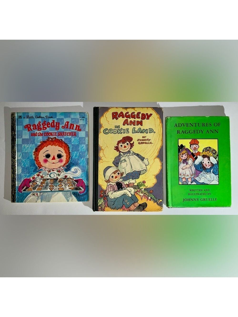 Raggedy Ann Vintage books - 2 books by Johnny Gruelle & a Little Golden Book (3)